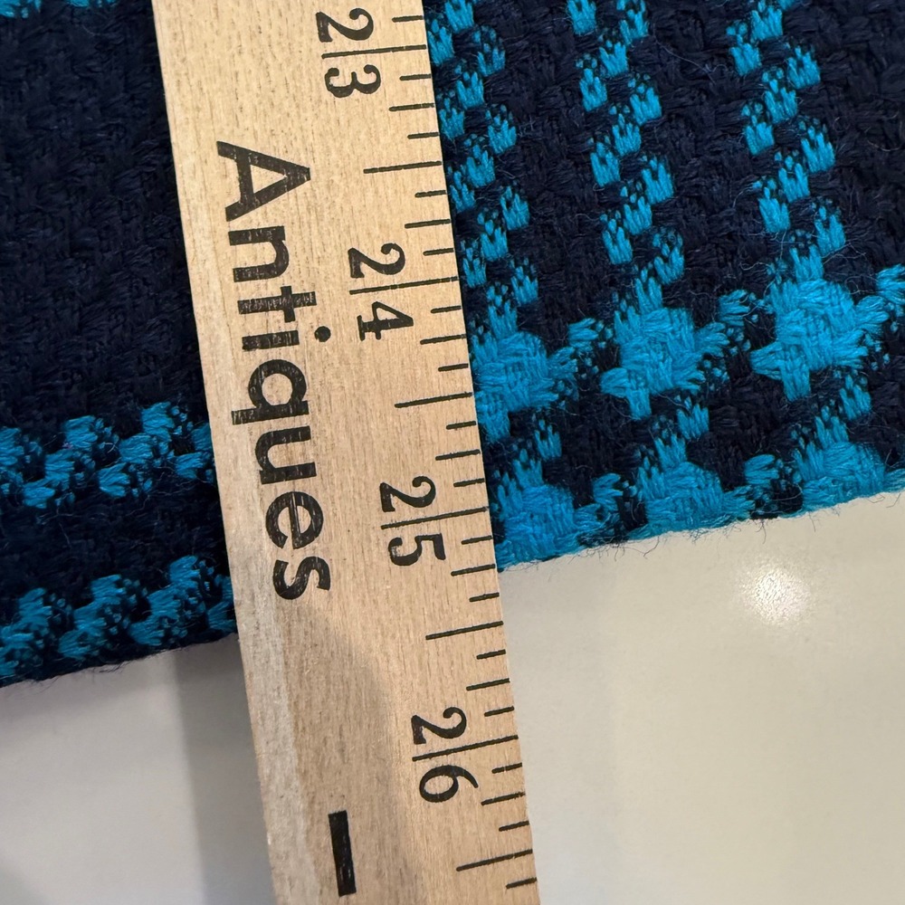 L'Agence Kenzie 100% Wool Teal Blue Plaid Tweed Double Breasted Blazer Sz 2 EUC - Picture 13 of 14